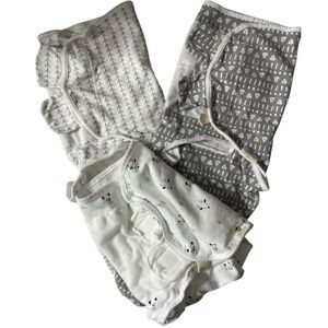 Sweety Fox Newborn Velcro Swaddles Lot of 3 100% Organic Cotton Size 0-3 Months